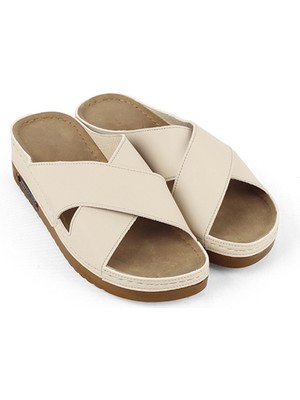 M Miel Kadın Ortopedik Taban Rahat Çapraz Bant Ev Terliği Terlik