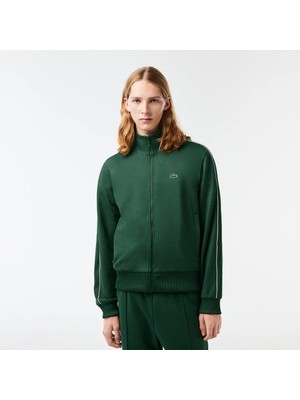 Lacoste Erkek Regular Fit Fermuarlı Koyu Yeşil Sweatshirt