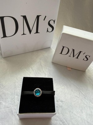 DMs Silver Mavi Taşlı Gümüş Charm'ı