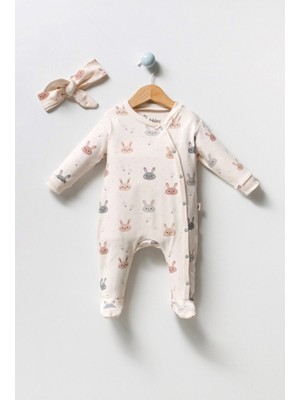 By Bubbles Tavşan Baskılı Patikli Tulum