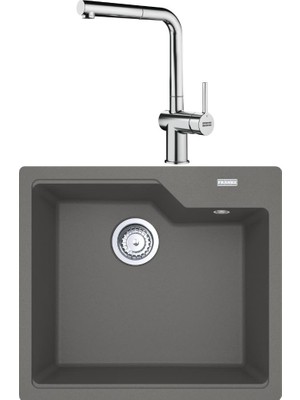 Franke Ubg 610-56 Granit Stone Grey Evye, Actıve Plus Doccıa 2.0 Spiralli, Krom Armatür