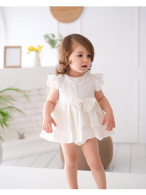Aysskids Dolly Fiyonklu Fırfırlı Bebek Romper