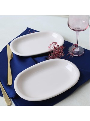 Storemax Krem Hitit Kayık Tabak 22 cm 2 Adet 030
