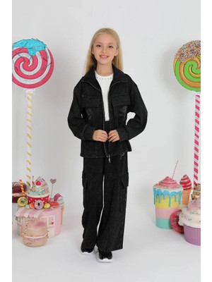 Star Pearl Kids Kız Çocuk Gül Taş Eşofman