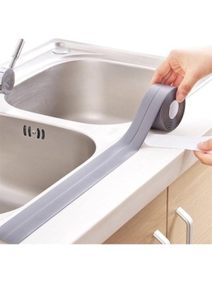 Storemax Gri Duş Pvc Lavabo Küvet Tezgah Kenar Mutfak Pencere 3,2 mt Su Sızdırmaz Geçirmez Yalıtım