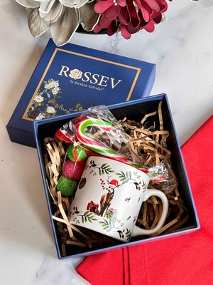 Rossev Hediyelik Christmas Deer Hediye Kutulu Kupa Takımı