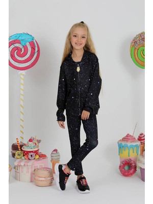 Star Pearl Kids Kız Çocuk Gym Galaxy Fermuarlı Sweatshirt