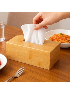 Storemax Çok Amaçlı Bambu Peçetelik ve Düzenleme Kutusu 25X14X7,5 cm