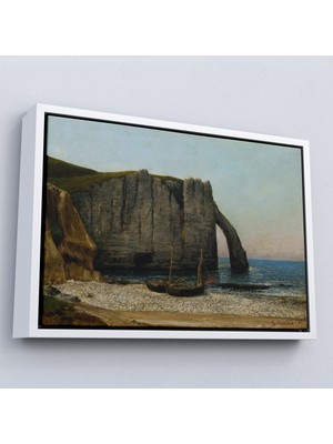 Oxyteez Ahşap Çerçeveli Gustave Courbet - Etretat Kayalıkları TABLOSU-7073