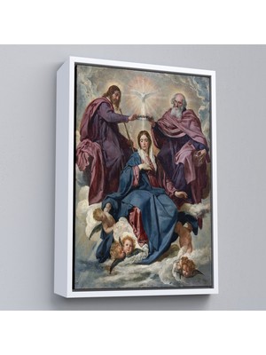 Oxyteez Ahşap Çerçeveli Diego Velazquez - Bakirenin Taç Giyme Töreni TABLO-7344