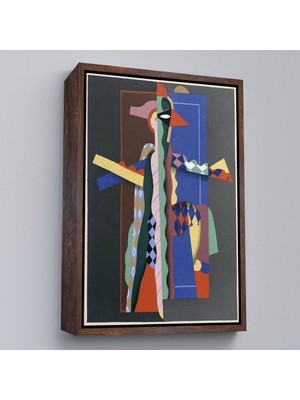 Oxyteez Ahşap Çerçeveli Georges Valmier - Soyut Sanat TABLOSU-7308