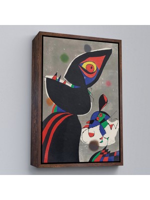 Oxyteez Ahşap Çerçeveli Joan Miro - Gaudi TABLO-7307
