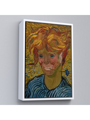 Oxyteez Ahşap Çerçeveli Vincent Van Gogh - Mavi Kantaronlu Delikanlı Tablo - Young St. John's WORT-7477
