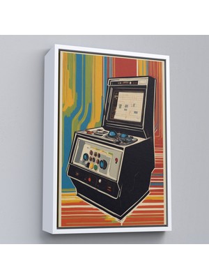 Oxyteez Ahşap Çerçeveli Atari Vintage Klasik Model TABLOSU-8068