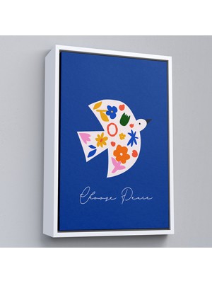 Oxyteez Ahşap Çerçeveli Minimalist Renkli Kuş TABLOSU-7667