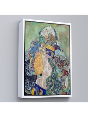 Oxyteez Ahşap Çerçeveli Gustav Klimt - Bebek Beşiği Tablo - Baby CRADLE-8073