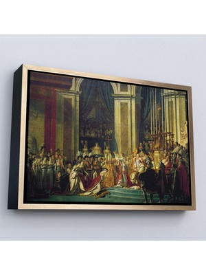 Oxyteez Ahşap Çerçeveli Jacques-Louis David - Napolyon'un Taç Giyme Töreni TABLO-7082
