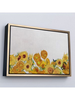 Oxyteez Ahşap Çerçeveli Vincent Van Gogh - Ayçiçekleri TABLO-7149