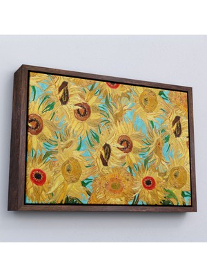 Oxyteez Ahşap Çerçeveli Vincent Van Gogh - Ayçiçekleri TABLO-7174