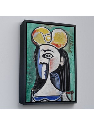 Oxyteez Ahşap Çerçeveli Pablo Picasso - Jaqueline Roque Portre TABLOSU-8087