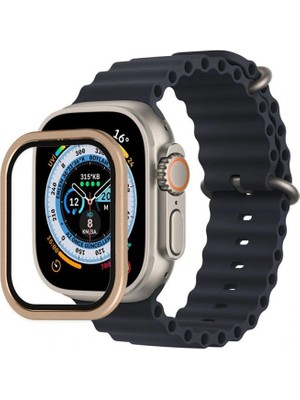 Eco Port Apple Watch Ultra 49MM Alüminyum Kasa Cam Ekran Koruyucu - Yıldız Işığı