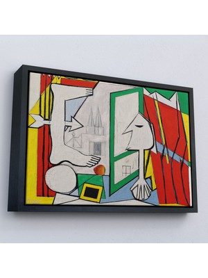 Oxyteez Ahşap Çerçeveli Pablo Picasso - Açık Pencere Tablo - La Fenetre OUVERTE-7091
