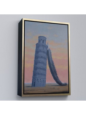 Oxyteez Ahşap Çerçeveli Rene Magritte - Yolculuk Hatırası TABLO-7409
