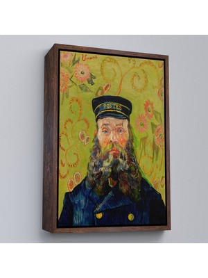 Oxyteez Ahşap Çerçeveli Vincent Van Gogh – Postacı Joseph Roulin’in Portresi Tablo - Postes - POSTMAN-7381
