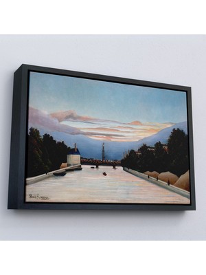 Oxyteez Ahşap Çerçeveli Henri Julien Félix Rousseau - The Eiffel Tower Eyfel Kulesi TABLOSU-7042