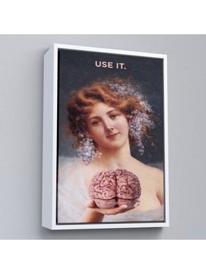 Oxyteez Ahşap Çerçeveli Use It Tablo - KULLANIN-7772