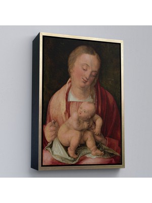 Oxyteez Ahşap Çerçeveli Albrecht Dürer - ve Çocuk Tablosu - Virgin And CHILD-7483