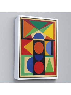 Oxyteez Ahşap Çerçeveli Auguste Herbin - Mücevher Tablosu - BIJOU-8080