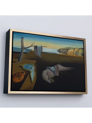 Oxyteez Ahşap Çerçeveli Salvador Dali - Belleğin Azmi Tablo - The Persistence Of MEMORY-7128