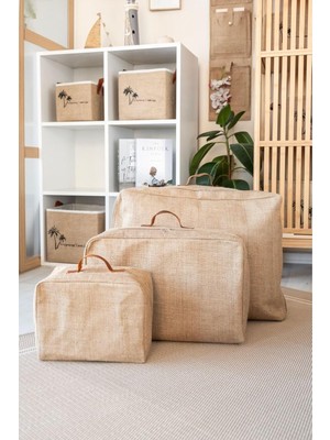 Storemax Bee Orta Boy Jüt Altı Yastık Yorgan Kazak Hurcu 48 x 30 x 18 cm