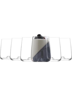 Storemax Su ve Alkollü Içecekler Için 6 Set, 360 ml Düz Cam, Bulaşık Makinesinde Yıkanabilir