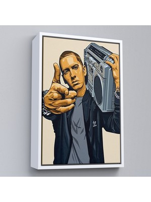 Oxyteez Ahşap Çerçeveli Eminem TABLOSU-7948