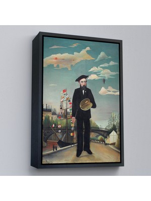 Oxyteez Ahşap Çerçeveli Henri Rousseau Kendi Tablosu - SELF-PORTRAIT-7361