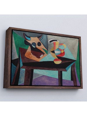 Oxyteez Ahşap Çerçeveli Pablo Picasso - Boğa Kafası TABLO-7103