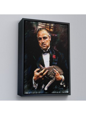 Oxyteez Ahşap Çerçeveli Godfather Mafya Film TABLO-7763