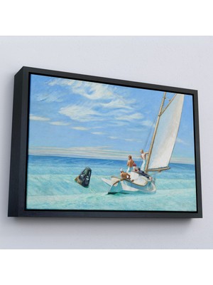 Oxyteez Ahşap Çerçeveli Edward Hopper - Ground Swell Yelkenli TABLOSU-7077