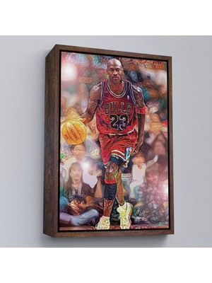 Oxyteez Ahşap Çerçeveli Michael Jordan TABLO-7781