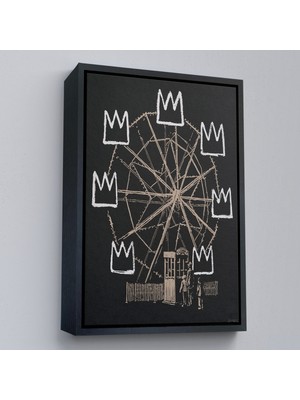 Oxyteez Ahşap Çerçeveli Banksquiat TABLO-8075