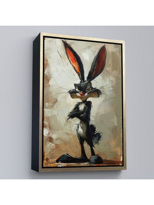 Oxyteez Ahşap Çerçeveli Bugs Bunny Tavşan TABLOSU-7710