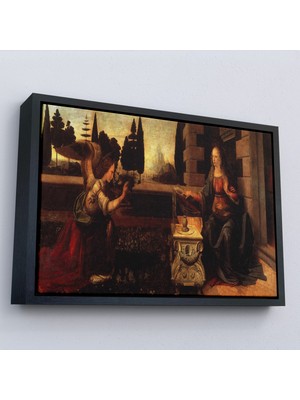 Oxyteez Ahşap Çerçeveli Leottç.knvdo Da Vinci - Duyuru Tablo - ANNUNCIATION-7096