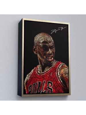 Oxyteez Ahşap Çerçeveli Michael Jordan TABLO-7739
