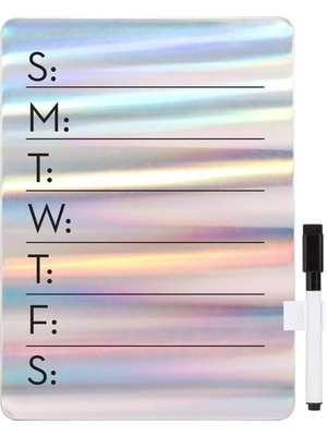 Kikkerland Iridescent Magnetli Haftalık Yaz Sil Planlayıcı