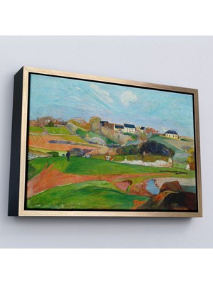 Oxyteez Ahşap Çerçeveli Paul Gauguin Le Pouldu TABLOSU-7014