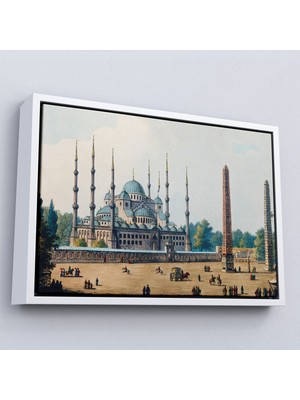 Oxyteez Ahşap Çerçeveli Sultan Ahmet Cami Osmanlı Dönemi TABLOSU-7032