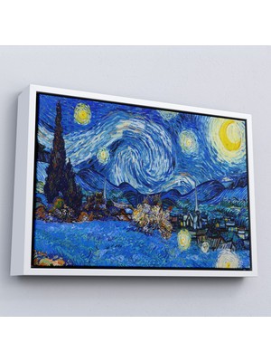 Oxyteez Ahşap Çerçeveli Vincent Van Gogh - Yıldızlı Geceler TABLO-7151