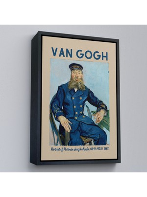 Oxyteez Ahşap Çerçeveli Vincent Van Gogh – Postacı Joseph Roulin’in Portresi TABLO-8051